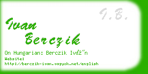 ivan berczik business card